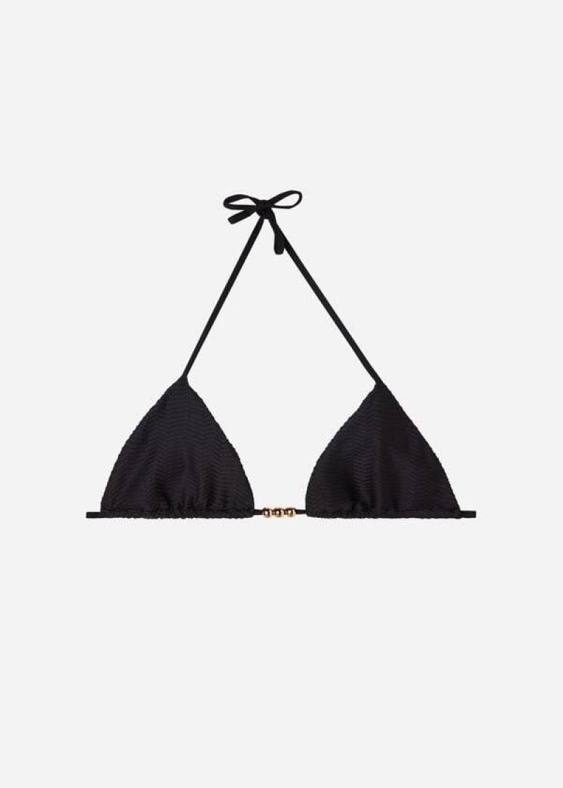 Calzedonia Triangle String Casablanca Bikinioberteile Damen Schwarz | DE2162UT