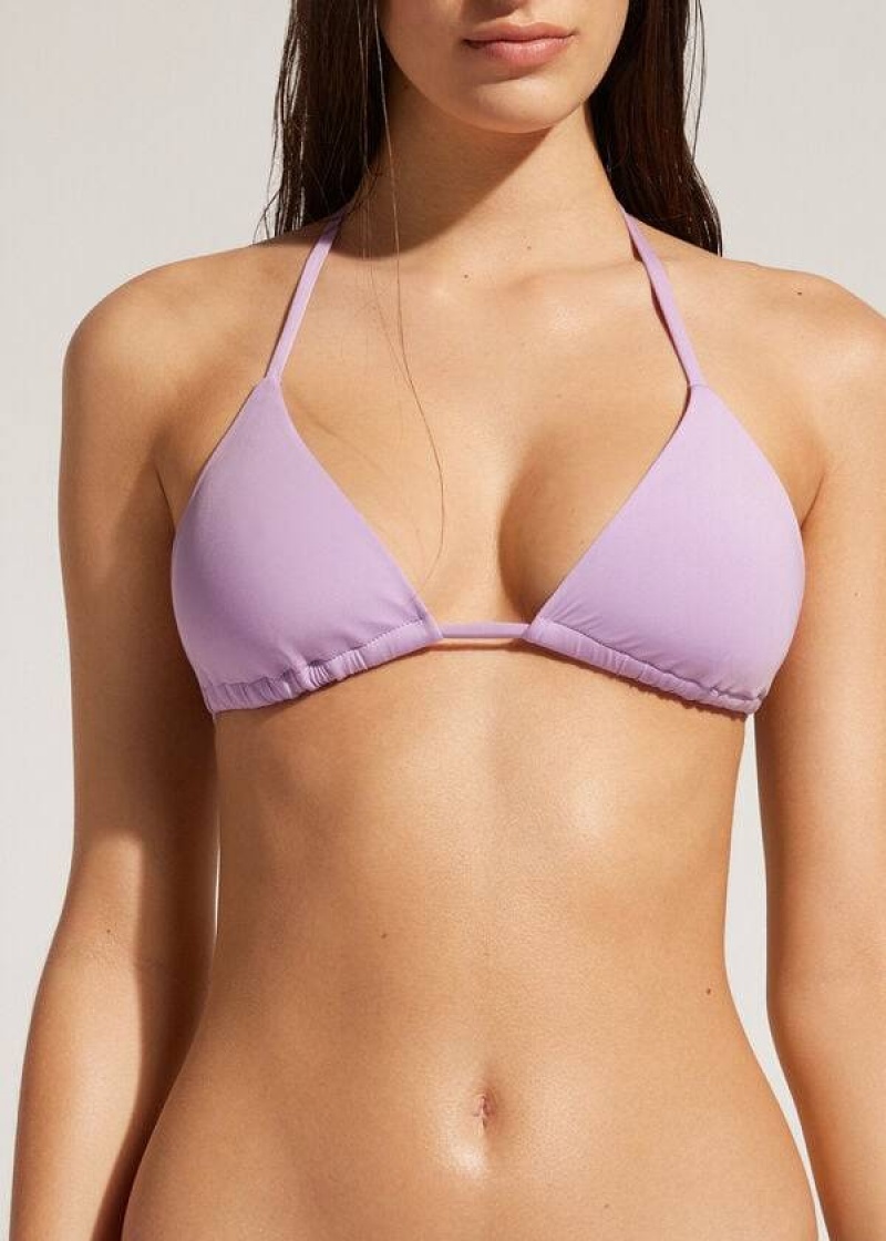 Calzedonia Triangle String Indonesia Eco Bikinioberteile Damen Lila | DE2155MA