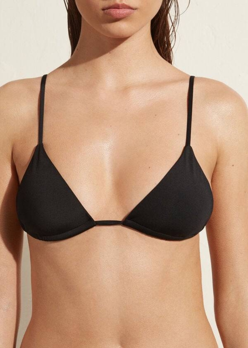 Calzedonia Triangle String Indonesia Eco rosa Bikinioberteile Damen Schwarz | DE2150XF