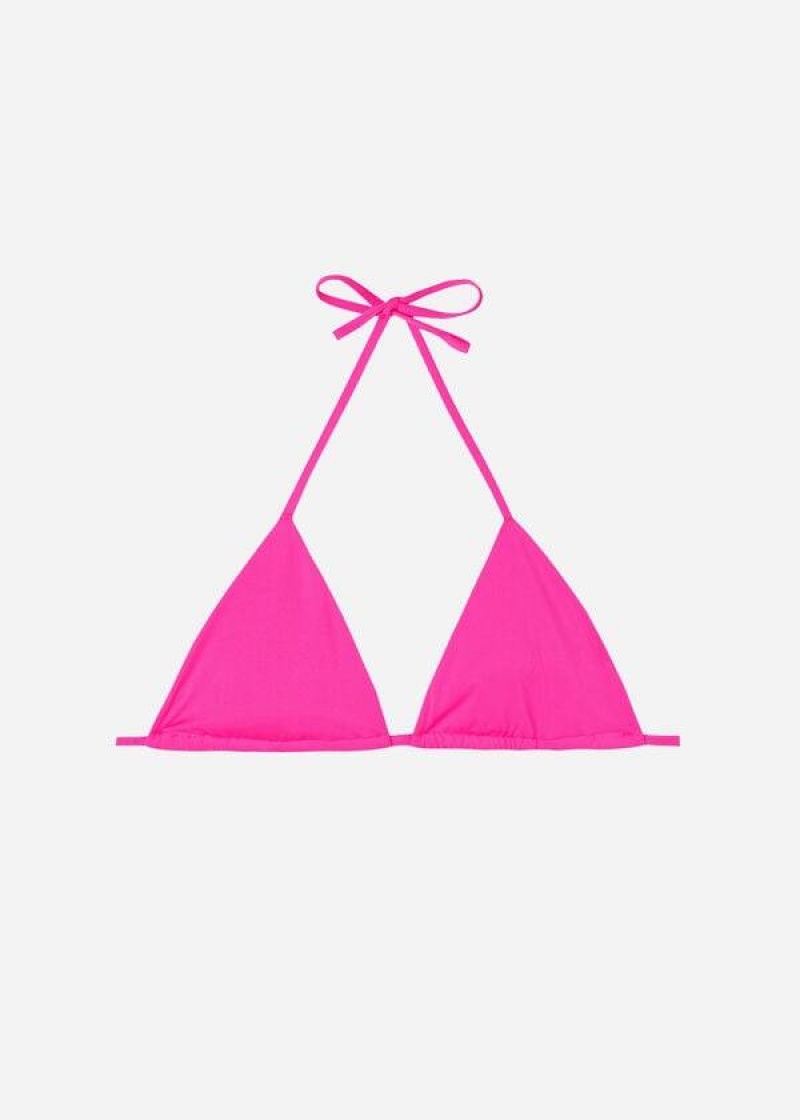 Calzedonia Triangle String Indonesia Eco rosa Bikinioberteile Damen Rosa | DE2147KI