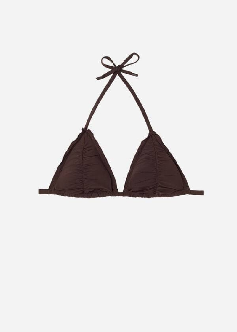 Calzedonia Triangle String Islamorada Bikinioberteile Damen Kaffee | DE2143FM