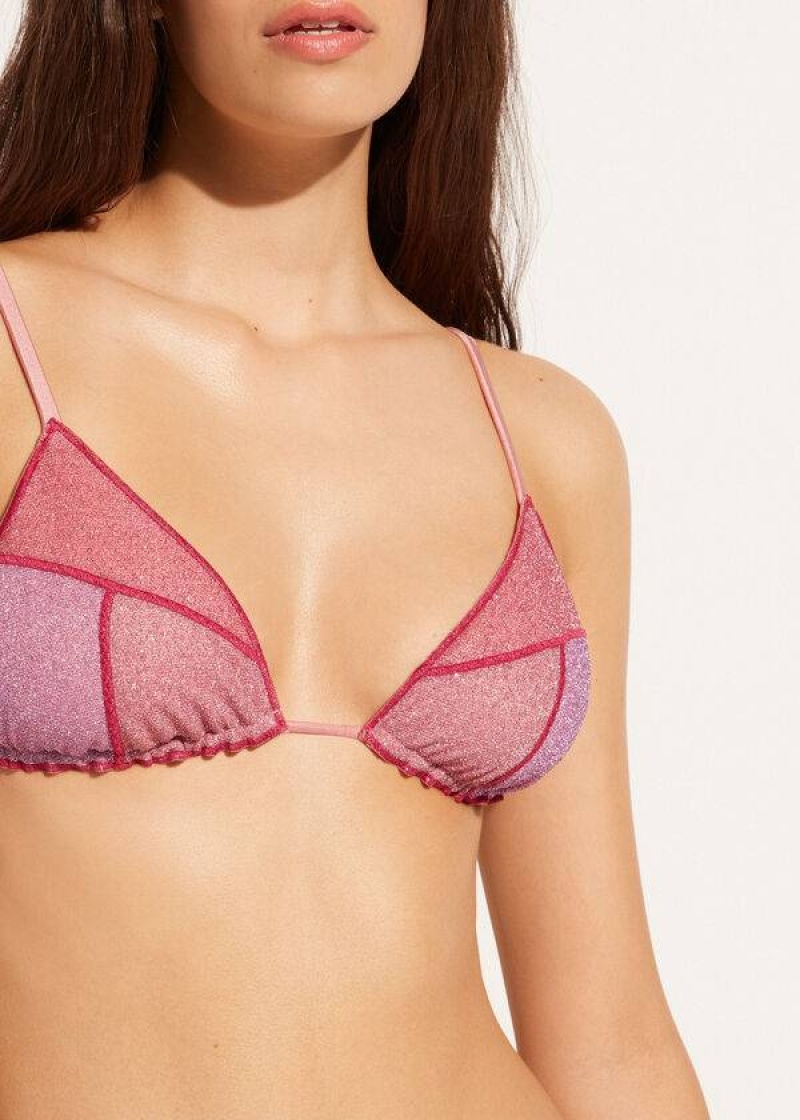 Calzedonia Triangle String Lisbona Bikinioberteile Damen Rosa | DE2141SO