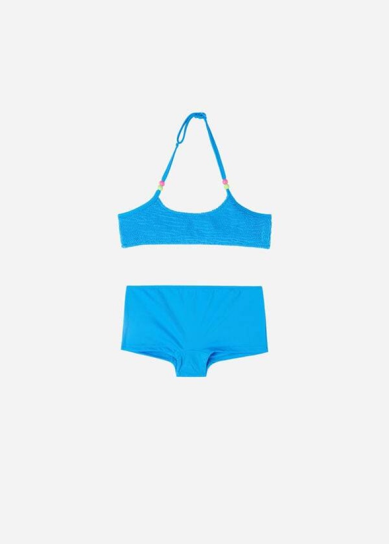 Calzedonia Two-Piece Tank-Stylen San Diego Badeanzüge Kinder Blau | DE1113BC