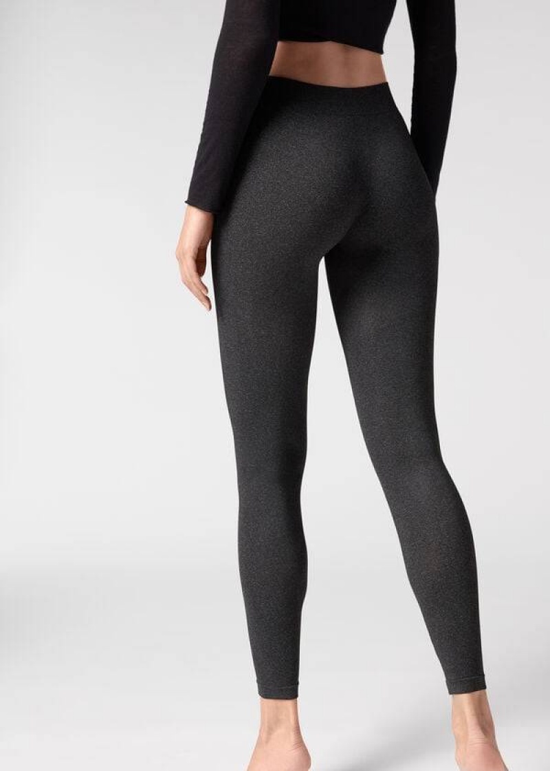 Calzedonia Ultra-Opaque Microfiber Leggings Damen Grau | DE1481WY