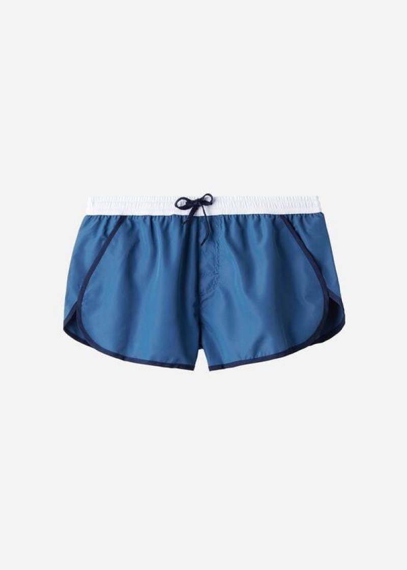 Calzedonia Venice Beach Badehose Herren Blau Weiß | DE1280OR