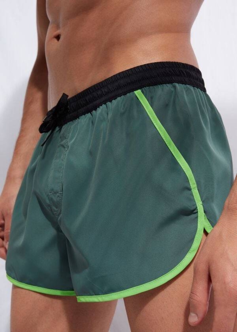 Calzedonia Venice Beach Badehose Herren Grün | DE1279IS