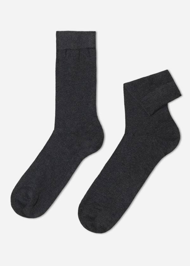 Calzedonia Warm Baumwoll Crew Socken Herren Navy | DE1365HK