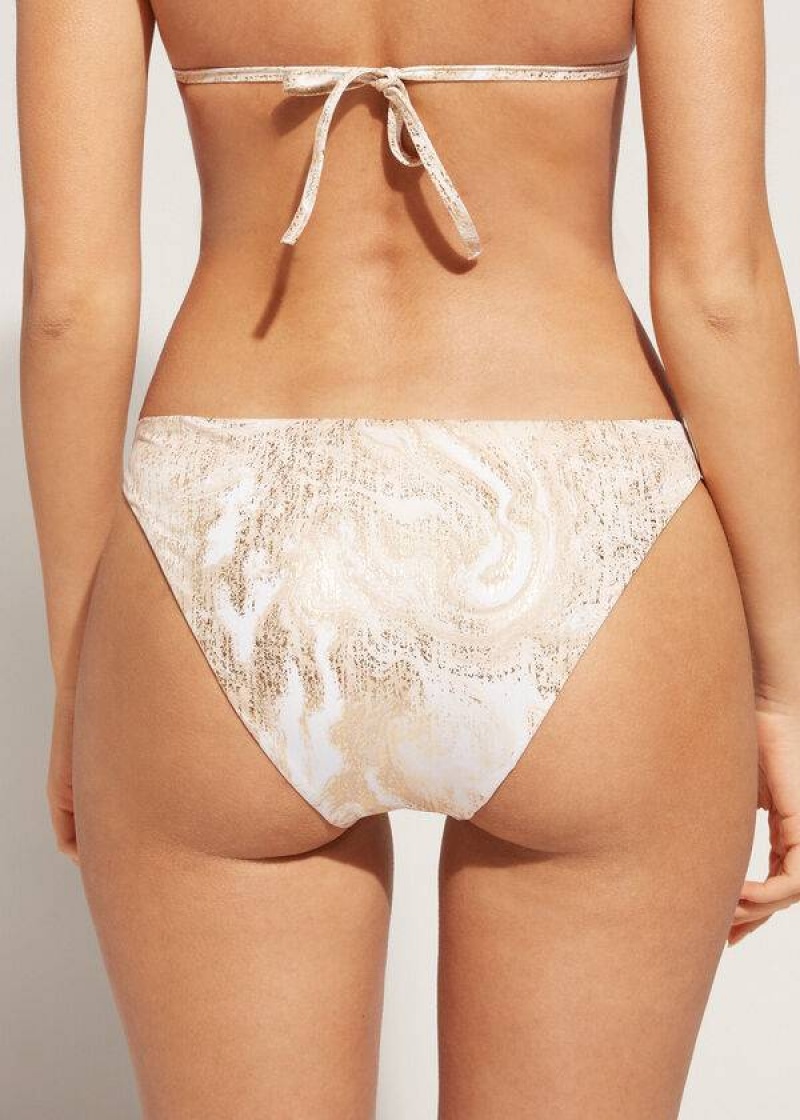 Calzedonia with Rings Melbourne Bikinihosen Damen Gold | DE2531EX